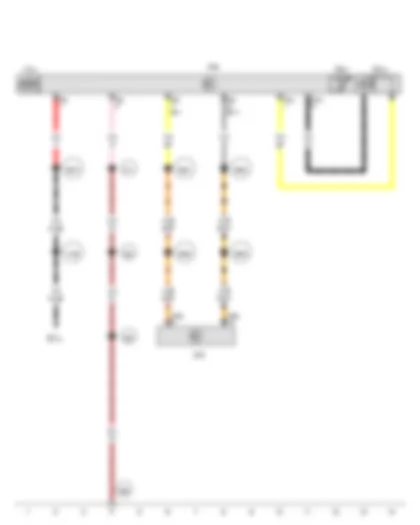 Электросхемa  VW CADDY 2010 - Датчик давления и температуры масла - Блок управления полного привода - Диагностический интерфейс шин данных - Клапан управления замыкания муфты - Предохранитель 13 в блоке предохранителей С - Насос муфты Haldex