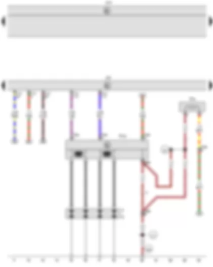 Wiring Diagram  VW CADDY 2009 - Simos control unit - Onboard supply control unit - Heater element for crankcase breather - Ignition transformer - Spark plugs