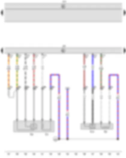 Wiring Diagram  VW CADDY 2009 - Lambda probe - Lambda probe after catalytic converter - Simos control unit - Onboard supply control unit