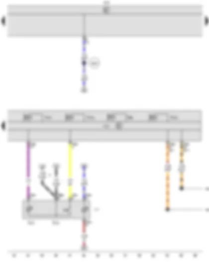 Wiring Diagram  VW CADDY 2009 - Traction control system switch - ABS control unit - Onboard supply control unit