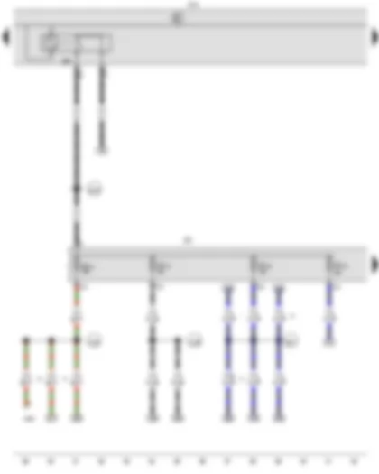 Wiring Diagram  VW CADDY 2010 - Onboard supply control unit - Terminal 15 voltage supply relay 2 - Fuse holder C