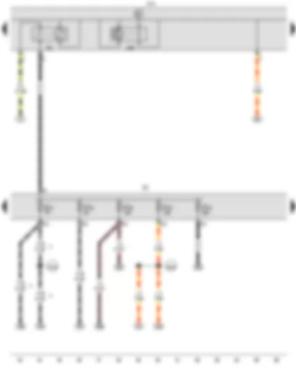 Wiring Diagram  VW CADDY 2010 - X-contact relief relay - Onboard supply control unit - Terminal 30 voltage supply relay 2 - Fuse holder C