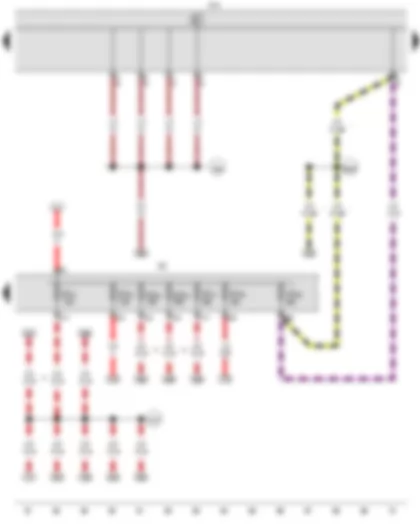 Wiring Diagram  VW CADDY 2010 - Onboard supply control unit - Fuse holder C