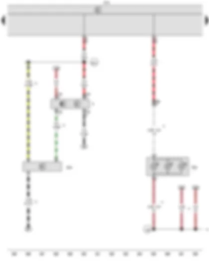 Wiring Diagram  VW CADDY 2010 - Brake light switch - Onboard supply control unit - High-level brake light bulb