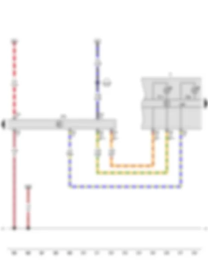 Wiring Diagram  VW CADDY 2010 - Control unit in dash panel insert - Data bus diagnostic interface - Dash panel insert - Bonnet open warning lamp