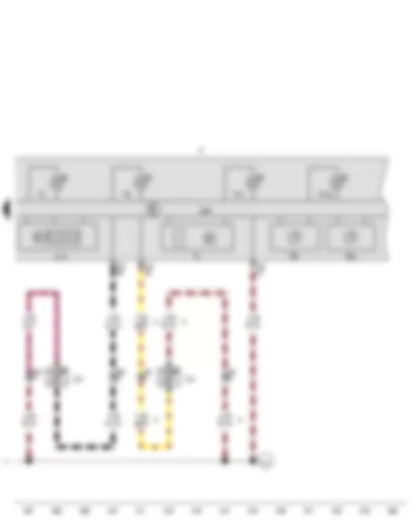 Wiring Diagram  VW CADDY 2010 - Rev. counter - Ambient temperature sensor - Speedometer - Multifunction indicator - Control unit in dash panel insert - Dash panel insert - Trip counter