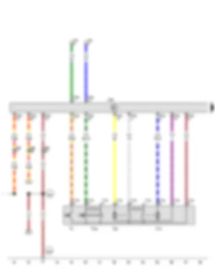Wiring Diagram  VW CADDY 2010 - Driver door contact switch - Driver side central locking lock unit - Driver door central locking motor