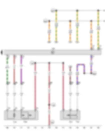 Wiring Diagram  VW CADDY 2010 - Rear lid lock unit - Left luggage compartment light switch - Convenience system central control unit - Rear lid release motor