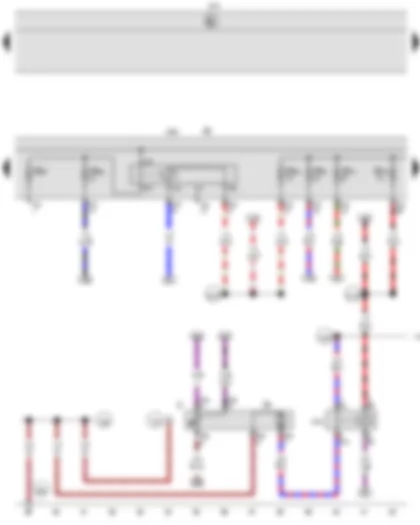 Wiring Diagram  VW CADDY 2010 - Fuel gauge sender - Fuel system pressurisation pump - Fuel pump switch-off relay - Onboard supply control unit - Relay for gas shut-off valves - Fuse holder B