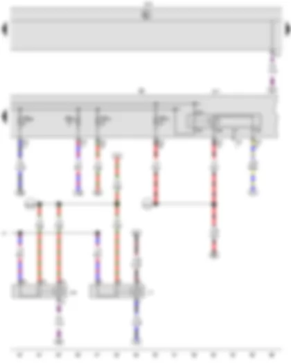 Wiring Diagram  VW CADDY 2010 - Fuel pump relay - Electric fuel pump 2 relay - Main relay - Onboard supply control unit - Fuse holder B