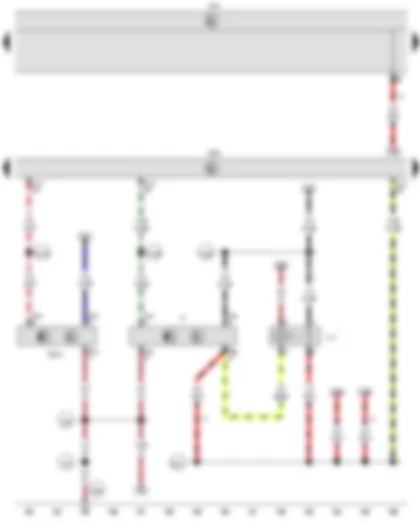 Wiring Diagram  VW CADDY 2010 - Brake light switch - Clutch position sender - Brake light relay - Onboard supply control unit - Engine control unit