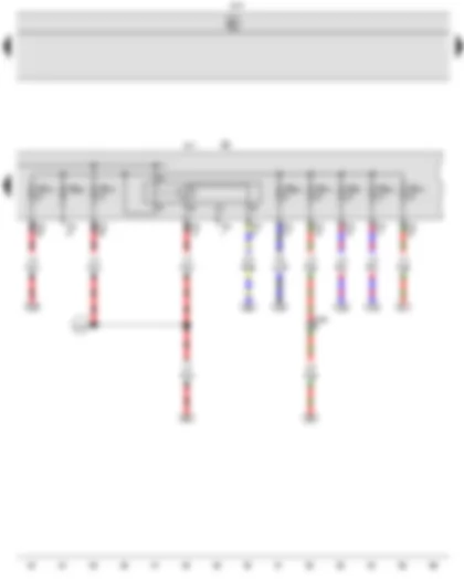 Wiring Diagram  VW CADDY 2010 - Main relay - Onboard supply control unit - Fuse holder B
