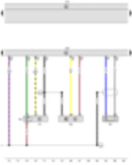 Wiring Diagram  VW CADDY 2010 - Engine speed sender - Intake air temperature sender - Knock sensor 1 - Intake manifold pressure sender - Onboard supply control unit - Engine control unit