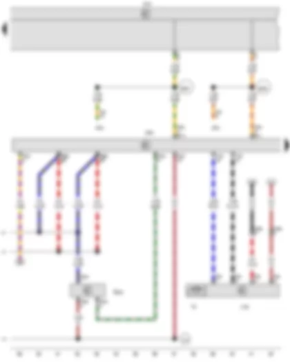 Wiring Diagram  VW CADDY 2010 - Air quality sensor - Fresh air blower control unit - Climatronic control unit - Fresh air blower