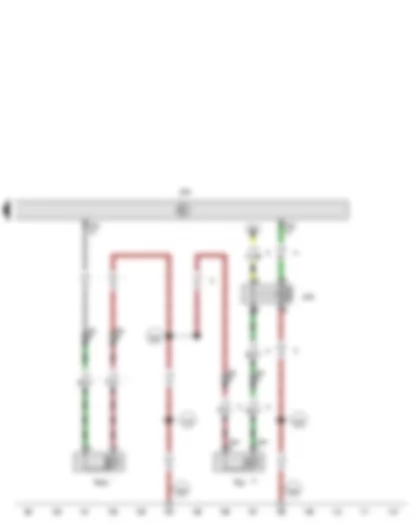 Wiring Diagram  VW CADDY 2010 - Cut-out relay for air conditioning system magnetic clutch - Climatronic control unit - Air conditioning system magnetic clutch - Air conditioner compressor regulating valve