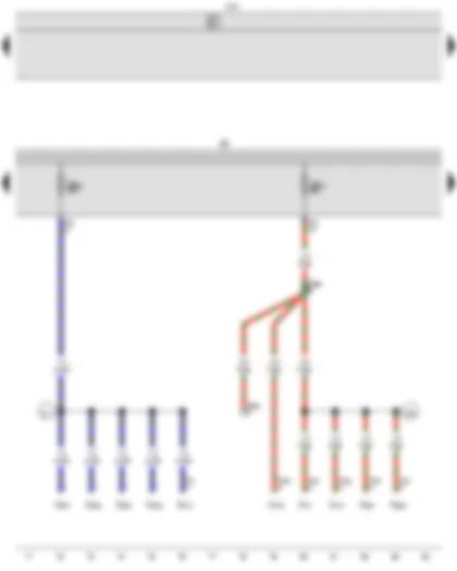 Wiring Diagram  VW CADDY 2010 - Onboard supply control unit - Fuse holder B