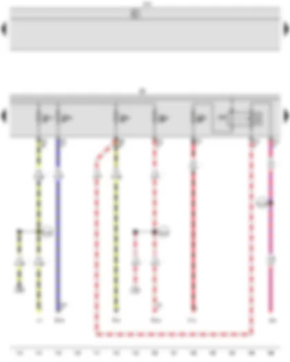 Wiring Diagram  VW CADDY 2010 - Onboard supply control unit - Fuse holder B - Secondary air pump motor