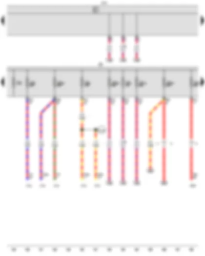 Wiring Diagram  VW CADDY 2010 - Onboard supply control unit - Fuse holder B