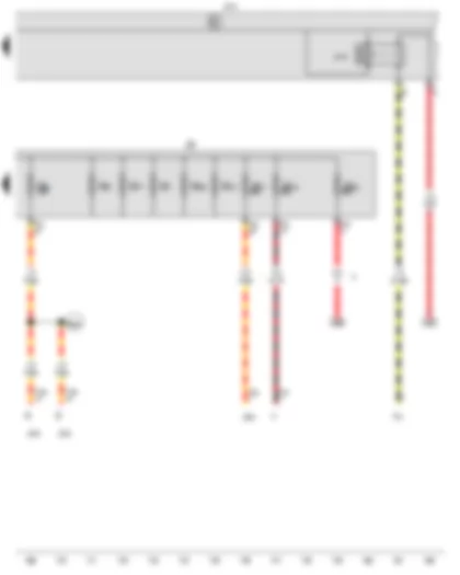 Wiring Diagram  VW CADDY 2010 - Onboard supply control unit - Fuse holder B