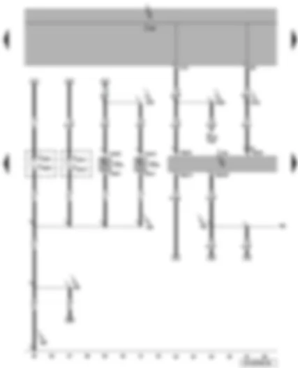 Wiring Diagram  VW CADDY 2010 - Fluorescent light - coupling point two-way radio - accident data memory