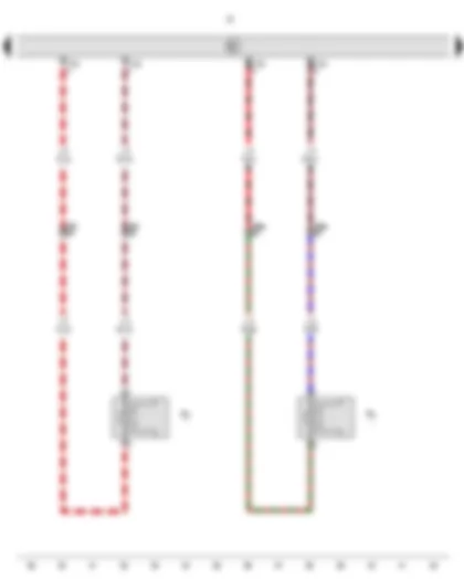 Электросхемa  VW CADDY 2010 - Магнитола - Передний левый динамик - Передний правый динамик