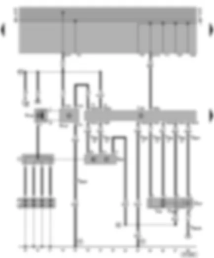 Wiring Diagram  VW CADDY 1999 - Mono–Motronic control unit - ignition system - hall sender - throttle valve positioner
