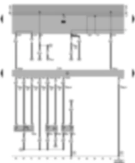 Wiring Diagram  VW CADDY 1999 - Mono–Motronic control unit - throttle valve potentiometer - injector