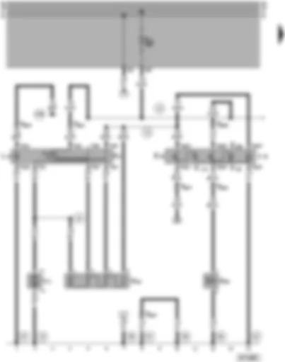 Wiring Diagram  VW CADDY 1999 - Fresh air blower switch - air conditioner switch - fresh air/air recirculating flap switch