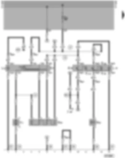 Wiring Diagram  VW CADDY 1999 - Fresh air blower switch - air conditioner switch - fresh air/air recirculating flap switch