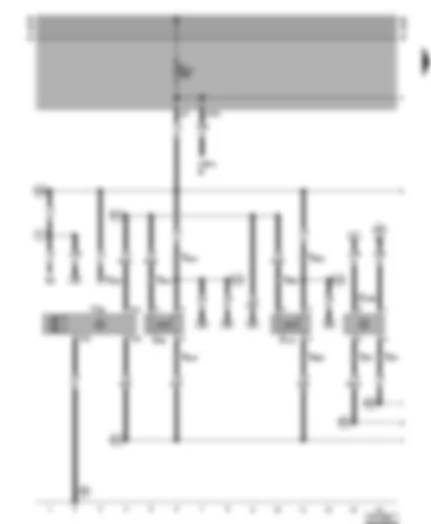 Wiring Diagram  VW CADDY 1999 - Central locking pump with control unit - tailgate/boot lid central locking switch