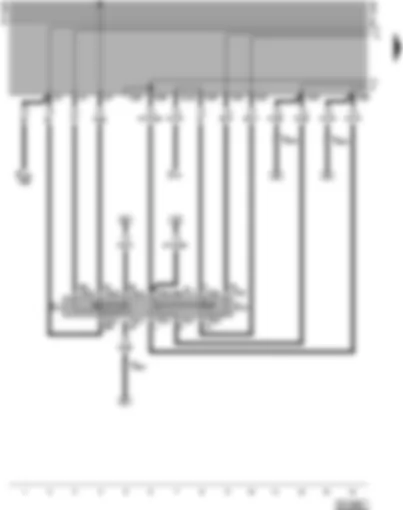 Wiring Diagram  VW CADDY 1999 - Headlight dipper/flasher switch - turn signal switch - parking light switch