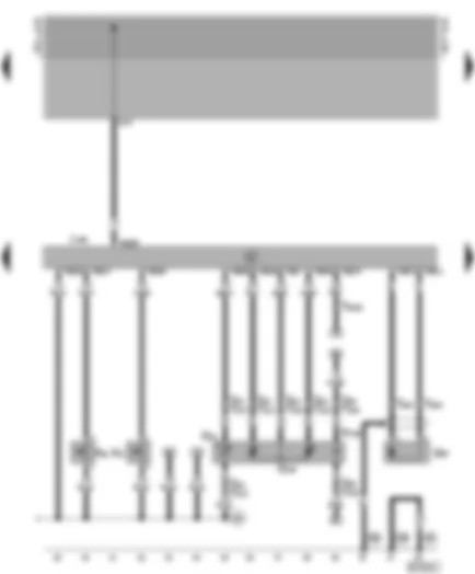 Wiring Diagram  VW CADDY 1998 - Diesel direct injection system control unit - metering adjuster - needle lift sender - fuel temperature sender - modulating piston movement sender