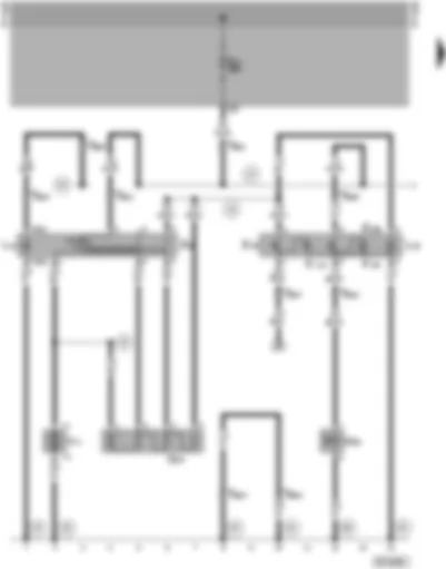 Wiring Diagram  VW CADDY 1999 - Fresh air blower switch - air conditioner switch - fresh air/air recirculating flap switch