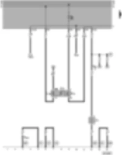 Wiring Diagram  VW CADDY 1999 - Heated rear window switch - heated rear window
