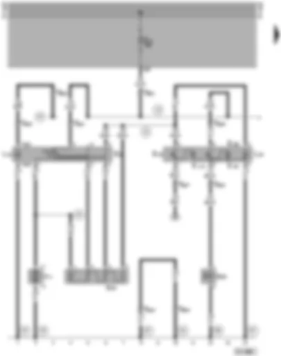 Wiring Diagram  VW CADDY 1999 - Fresh air blower switch - air conditioner switch - fresh air/air recirculating flap switch