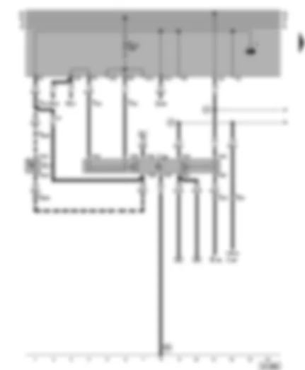 Wiring Diagram  VW CADDY 1999 - Starter inhibitor and reversing light relay