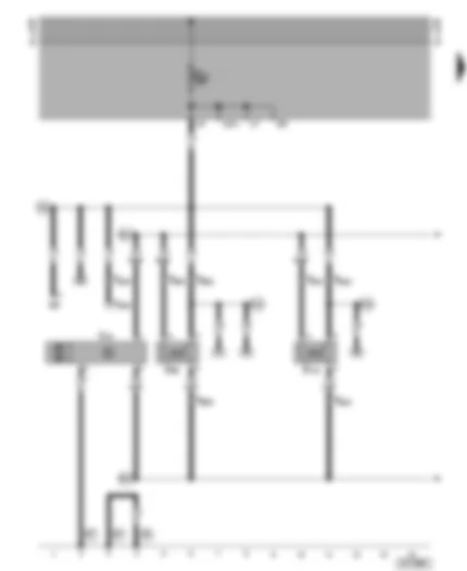 Wiring Diagram  VW CADDY 1999 - Central locking motor (bipressure pump) - central locking switch