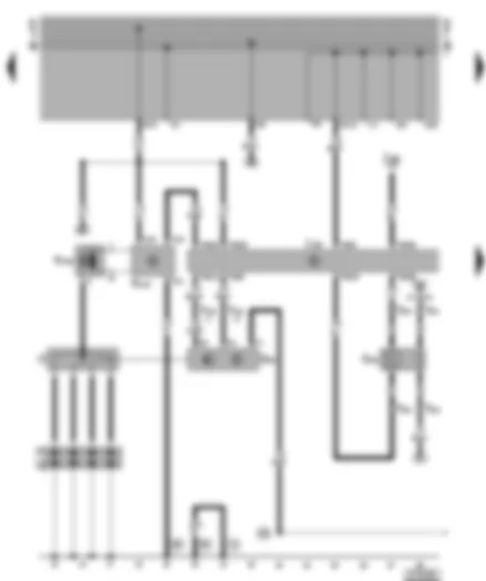 Wiring Diagram  VW CADDY 2001 - Motronic control unit - ignition system - lambda probe