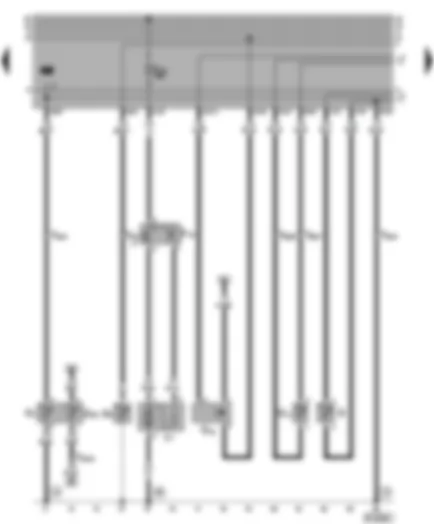 Wiring Diagram  VW CADDY 1998 - Multi–function display - speedometer sender - coolant temperature gauge - radiator fan
