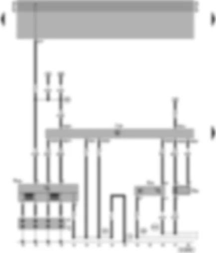 Wiring Diagram  VW CADDY 2002 - Motronic control unit - ignition transformer -engine speed sender - hall sender
