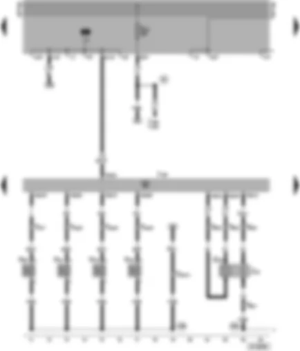 Wiring Diagram  VW CADDY 2001 - Motronic control unit - lambda probe - injectors