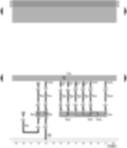 Wiring Diagram  VW CADDY 2001 - Motronic control unit - coolant temperature sender - throttle valve control unit