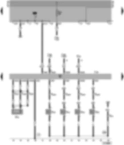 Wiring Diagram  VW CADDY 2001 - Motronic control unit - knock sensor I - injectors