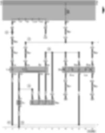 Wiring Diagram  VW CADDY 2002 - Fresh air blower switch - air conditioner switch - fresh air/air recirculating flap switch - fresh air blower