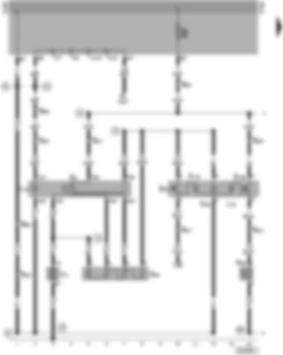 Wiring Diagram  VW CADDY 2002 - Fresh air blower switch - air conditioner switch - fresh air/air recirculating flap switch - fresh and recirculating air flap two–way valve - fresh air blower