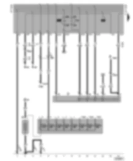 Wiring Diagram  VW CADDY 2002 - Battery - ignition/starter switch - X contact relief relay