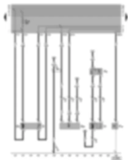 Wiring Diagram  VW CADDY 2002 - Fuel gauge sender - fuel pump (pre–supply pump) - speedometer sender - radiator fan thermo–switches - radiator fan - oil pressure switch (0.3 bar)