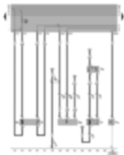 Wiring Diagram  VW CADDY 2003 - Fuel gauge sender - fuel pump (pre–supply pump) - speedometer sender - radiator fan thermo–switches - radiator fan - oil pressure switch (0.3 bar)