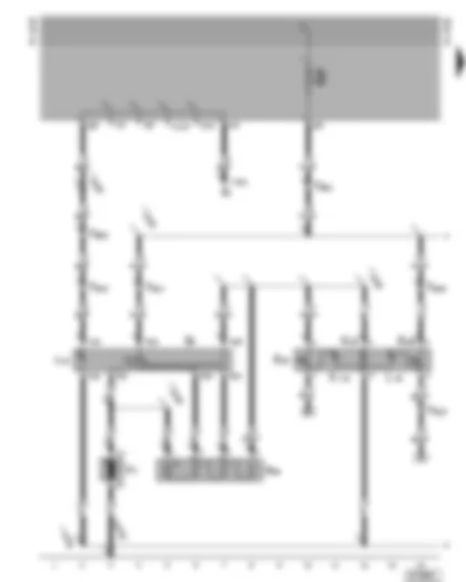 Wiring Diagram  VW CADDY 2002 - Fresh air blower switch - air conditioner switch - fresh air/air recirculating flap switch - fresh air blower