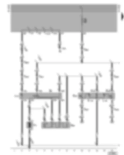 Wiring Diagram  VW CADDY 2002 - Fresh air blower switch - air conditioner switch - fresh air/air recirculating flap switch - fresh air blower